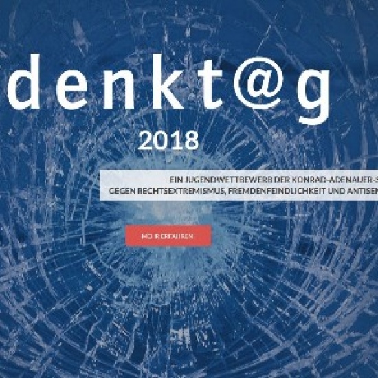 Bis 31.10.2018: Internetwettbewerb »DenkT@g« Bis 31.10.2018: Internetwettbewerb »DenkT@g«